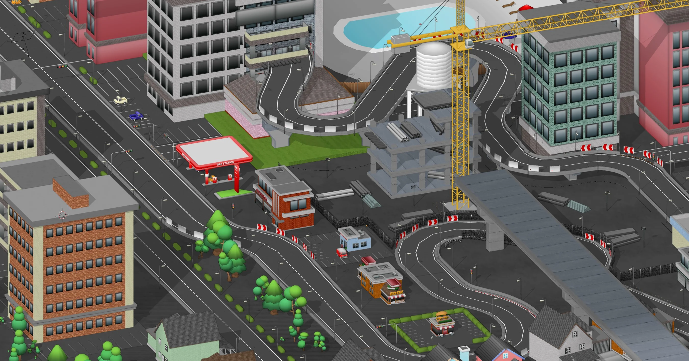 City circuit closeup